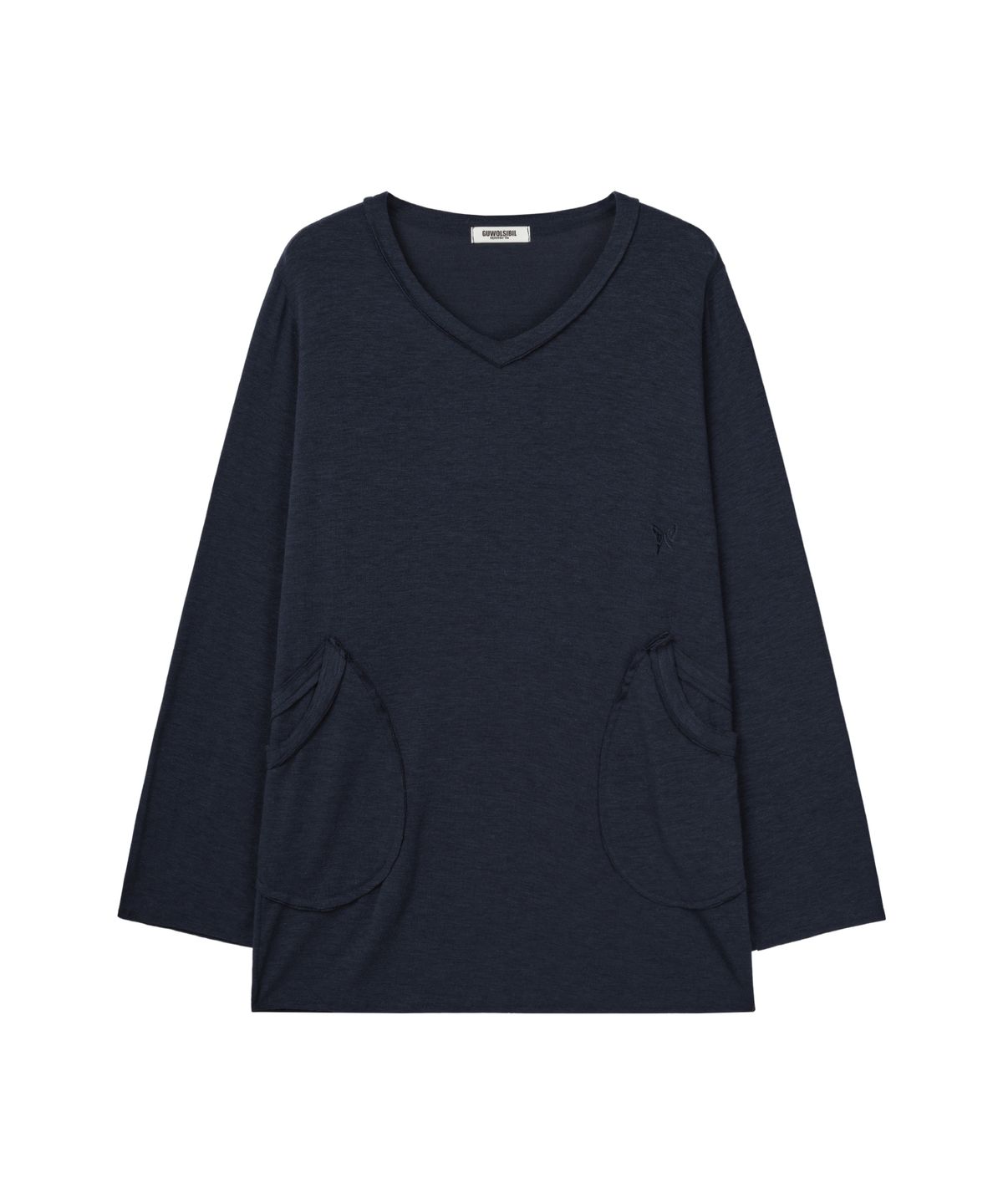 구월십일(GUWOLSIBIL) Neck Layer Long Sleeveless Navy