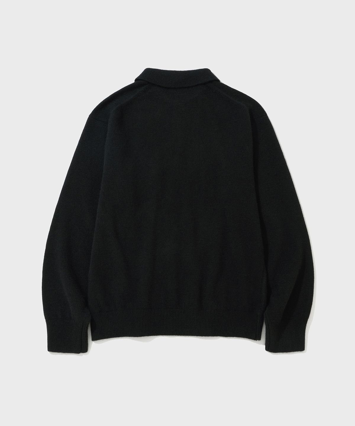 셔터(SHIRTER) FOX BLENDED POLO KNIT (BLACK)