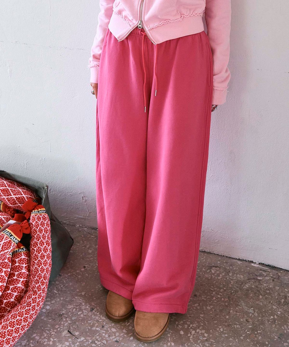 하이타이드 프랭키(HIGHTIDEFRANKIE) Cosmic Uniform String Pants Hot Pink