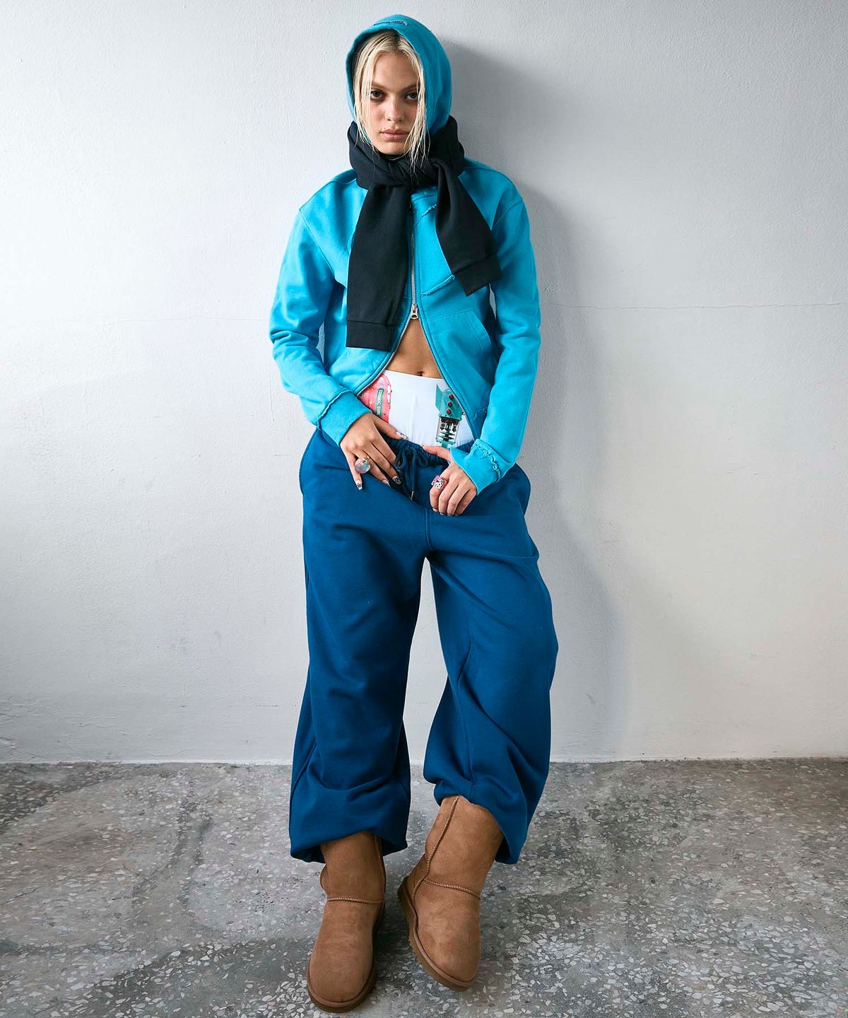 하이타이드 프랭키(HIGHTIDEFRANKIE) Cosmic Uniform String Pants Deep Blue