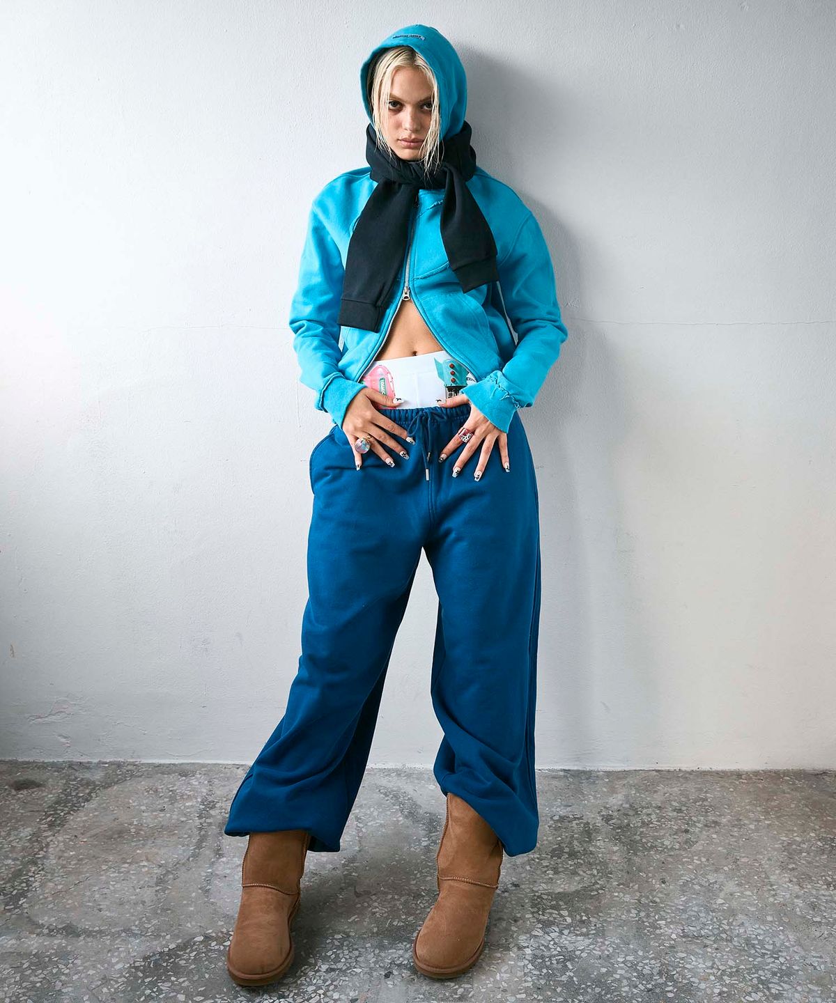 하이타이드 프랭키(HIGHTIDEFRANKIE) Cosmic Uniform String Pants Deep Blue