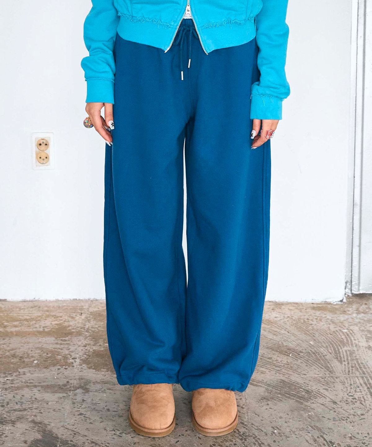 하이타이드 프랭키(HIGHTIDEFRANKIE) Cosmic Uniform String Pants Deep Blue