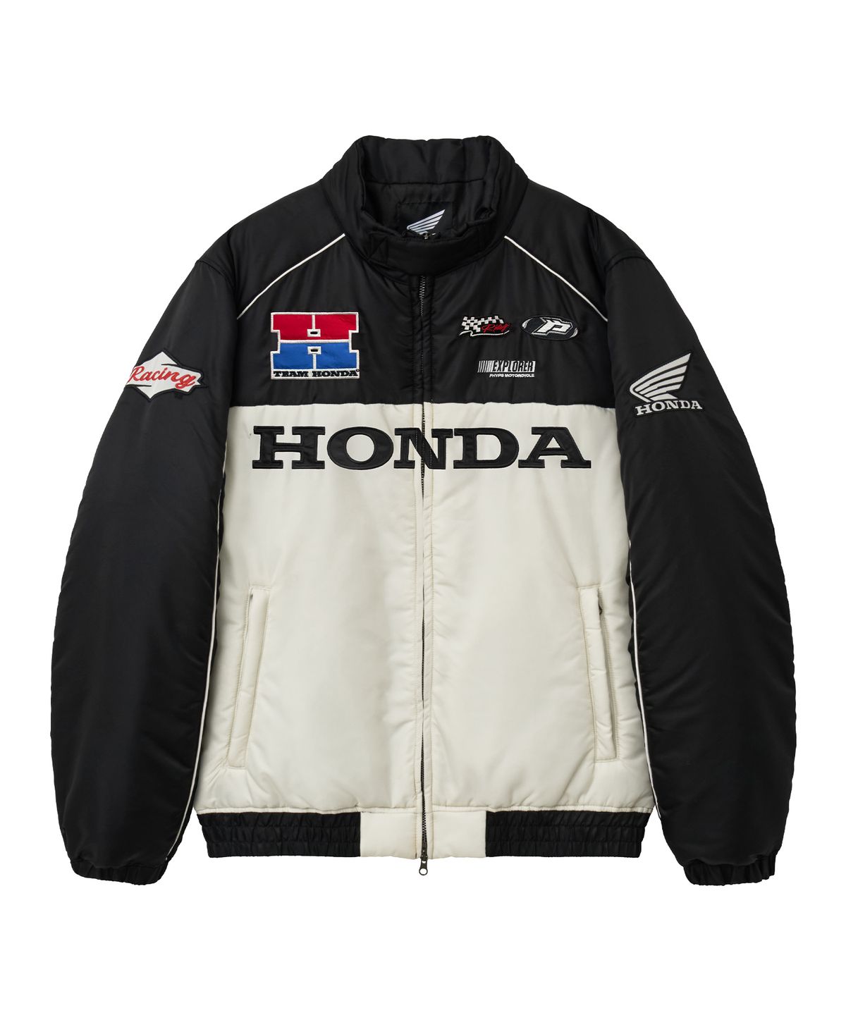핍스 모터사이클(PHYPS MOTORCYCLE) Nylon Racing Patch Blouson Jacket Black