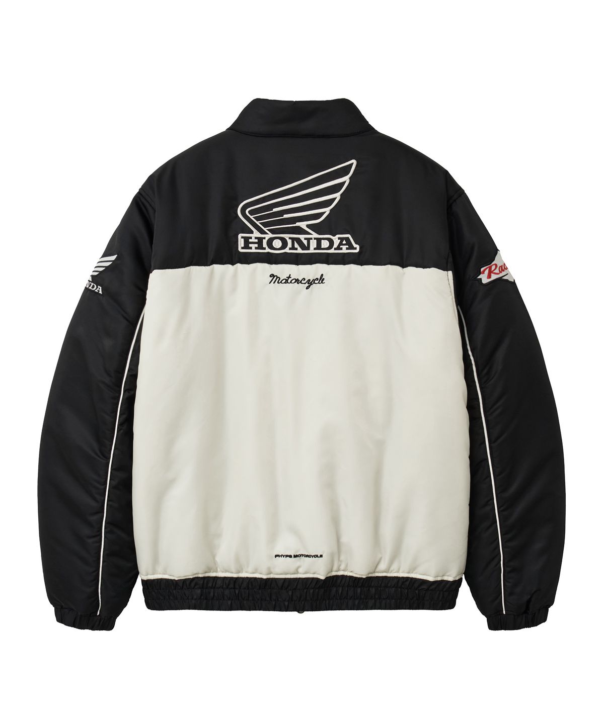 핍스 모터사이클(PHYPS MOTORCYCLE) Nylon Racing Patch Blouson Jacket Black