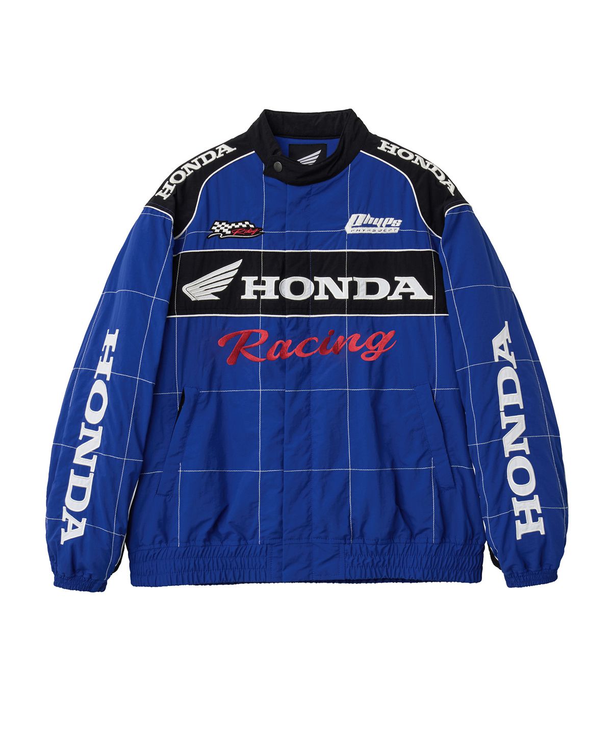 핍스 모터사이클(PHYPS MOTORCYCLE) Quilted Motorcycle Blouson Jacket Blue