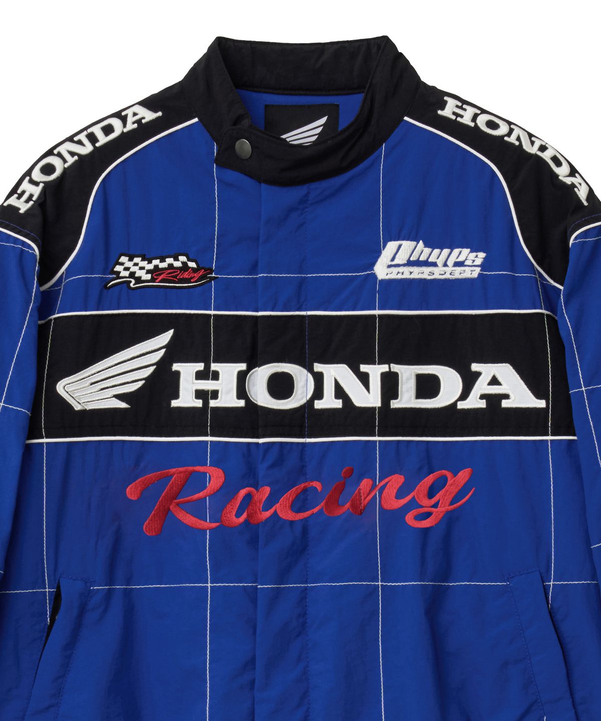 핍스 모터사이클(PHYPS MOTORCYCLE) Quilted Motorcycle Blouson Jacket Blue