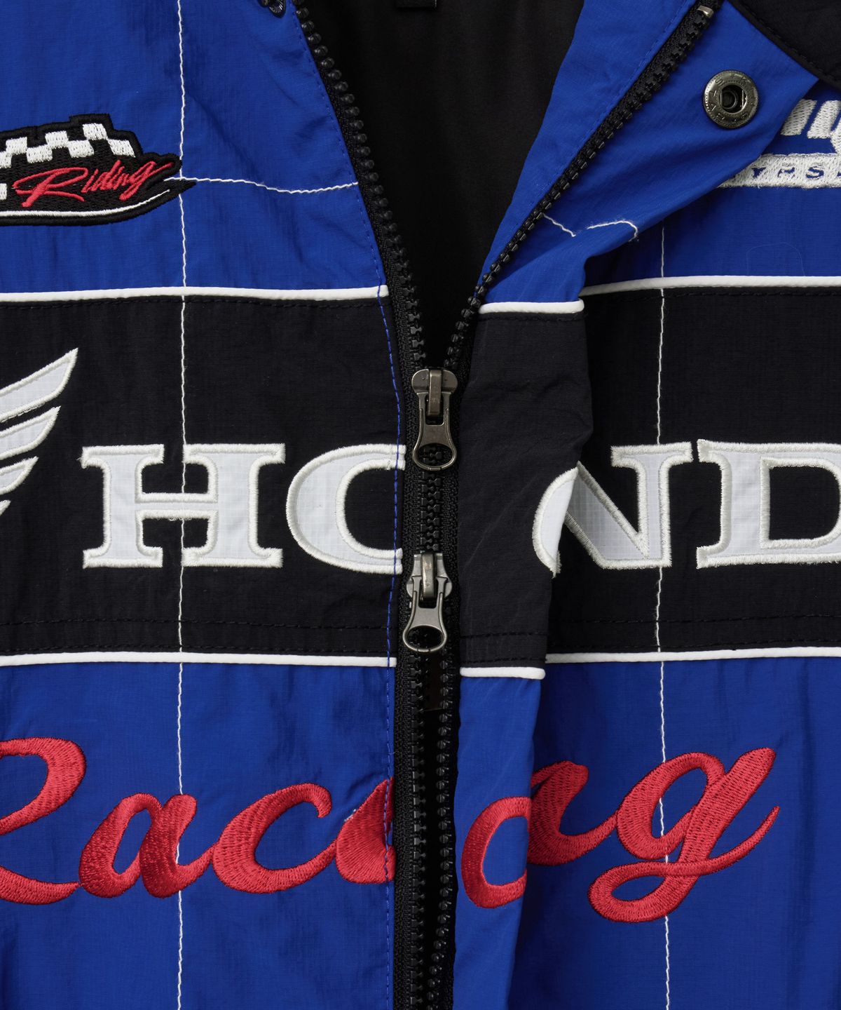 핍스 모터사이클(PHYPS MOTORCYCLE) Quilted Motorcycle Blouson Jacket Blue