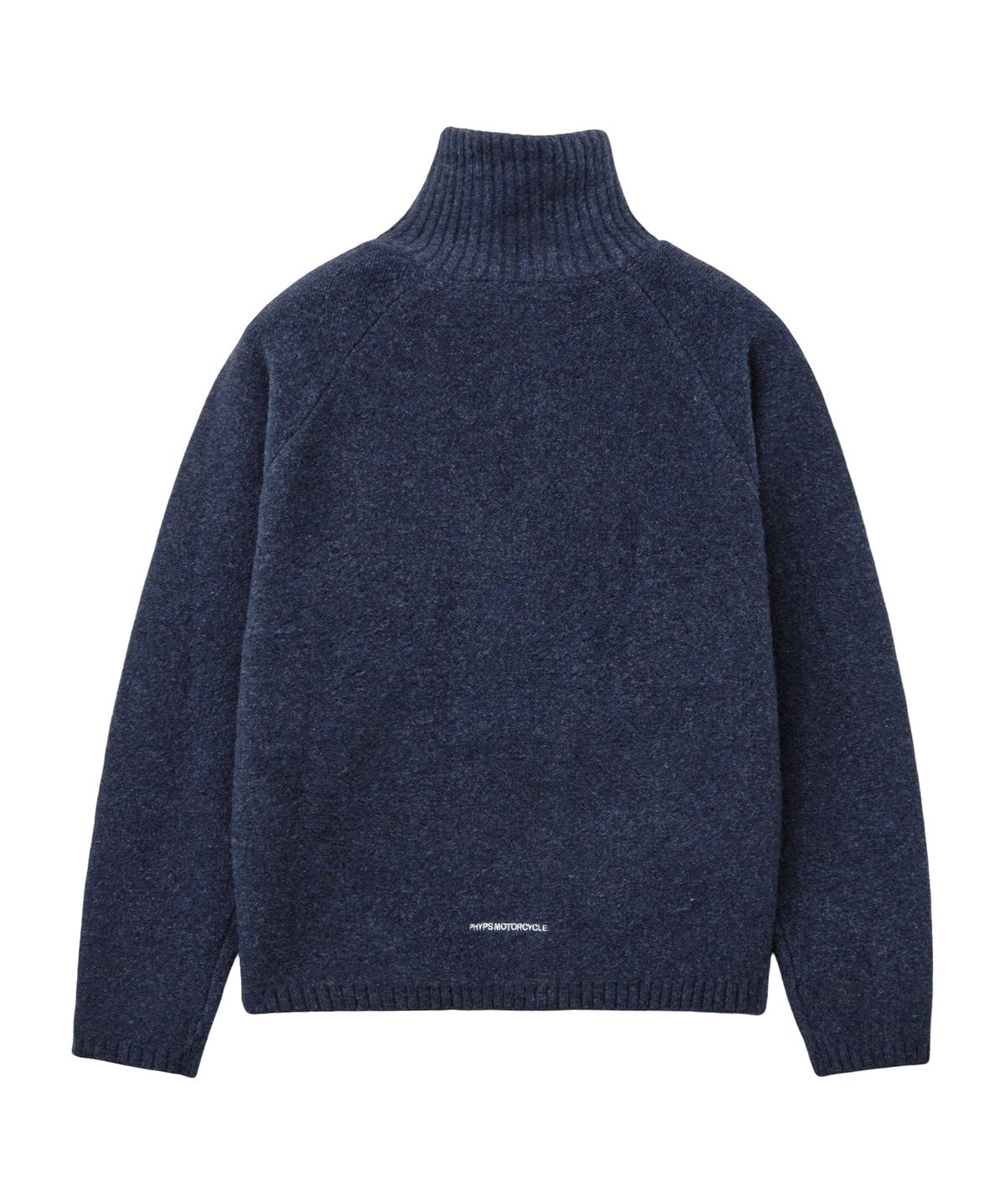 핍스 모터사이클(PHYPS MOTORCYCLE) Mesh Detail Half Zip Knit Blue