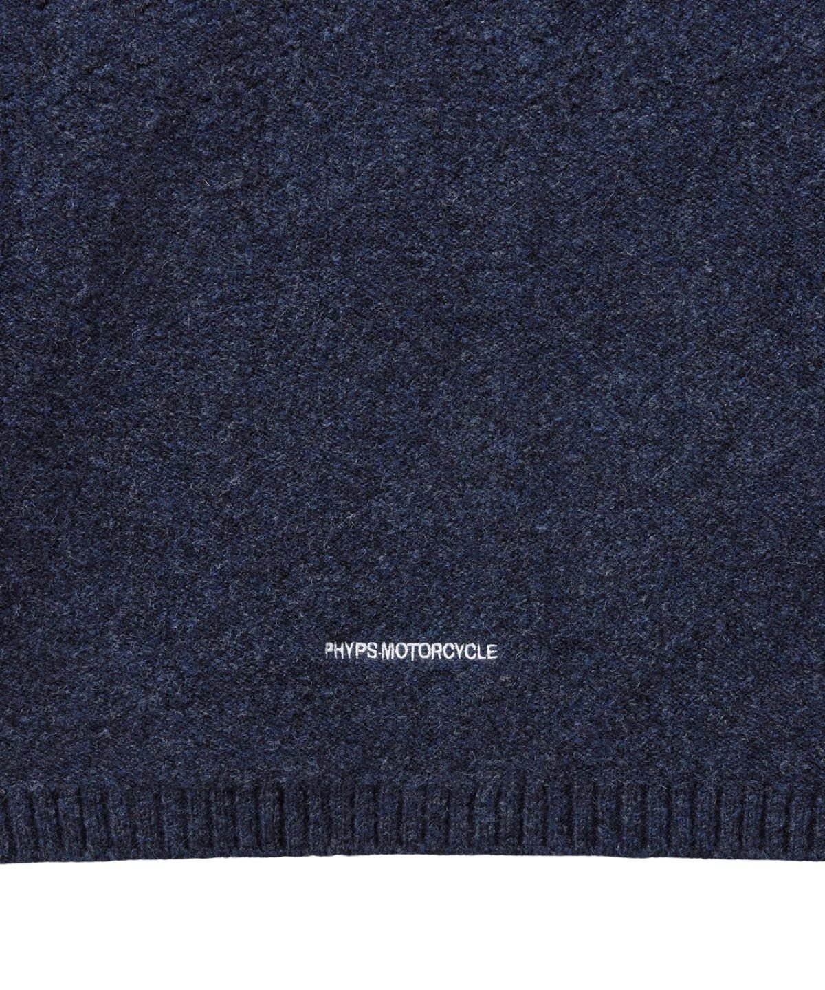 핍스 모터사이클(PHYPS MOTORCYCLE) Mesh Detail Half Zip Knit Blue