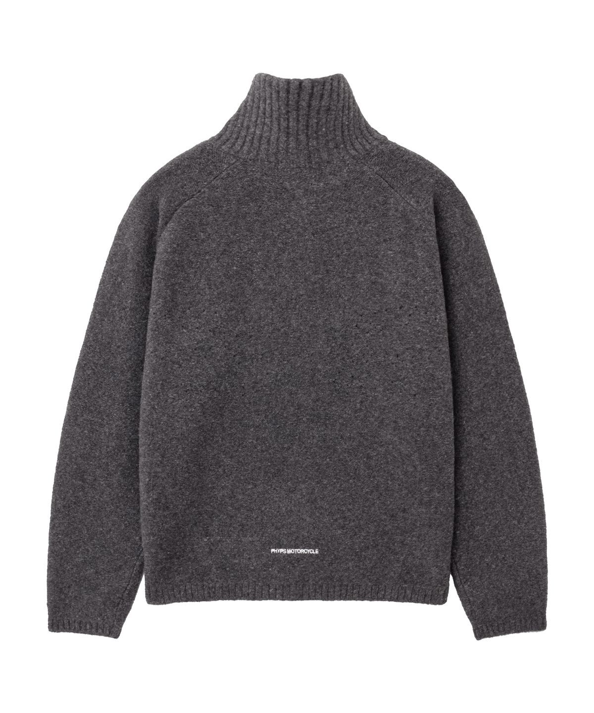핍스 모터사이클(PHYPS MOTORCYCLE) Mesh Detail Half Zip Knit Charcoal