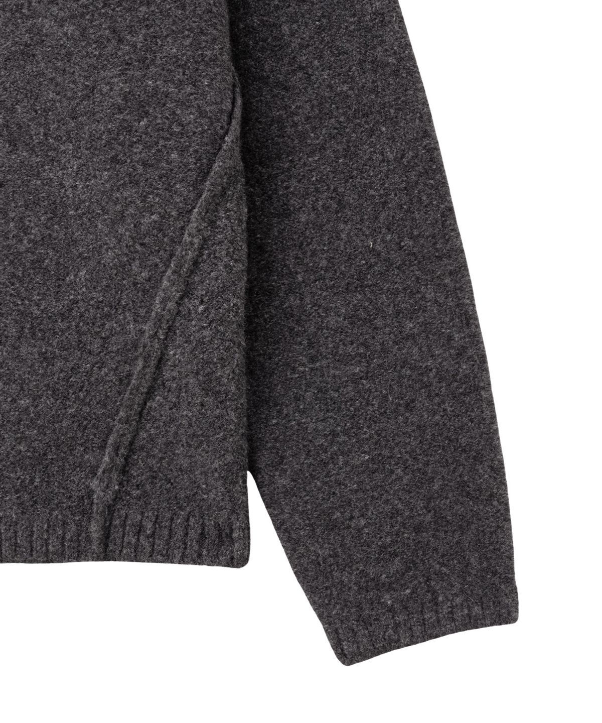 핍스 모터사이클(PHYPS MOTORCYCLE) Mesh Detail Half Zip Knit Charcoal