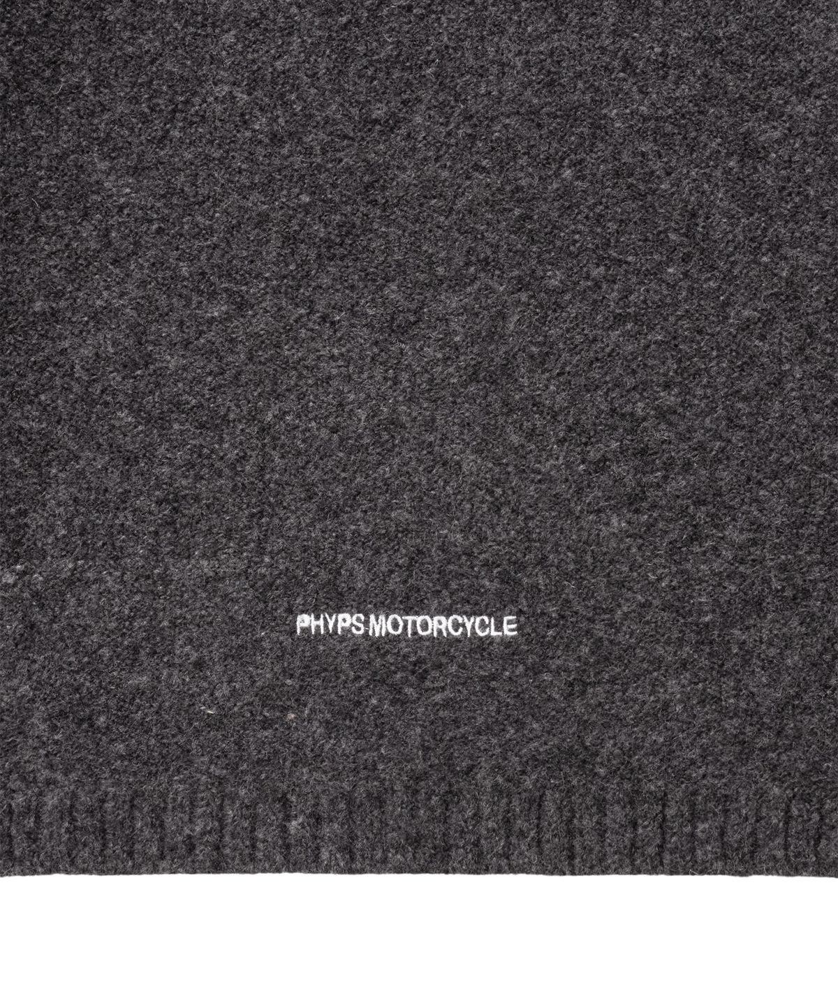 핍스 모터사이클(PHYPS MOTORCYCLE) Mesh Detail Half Zip Knit Charcoal