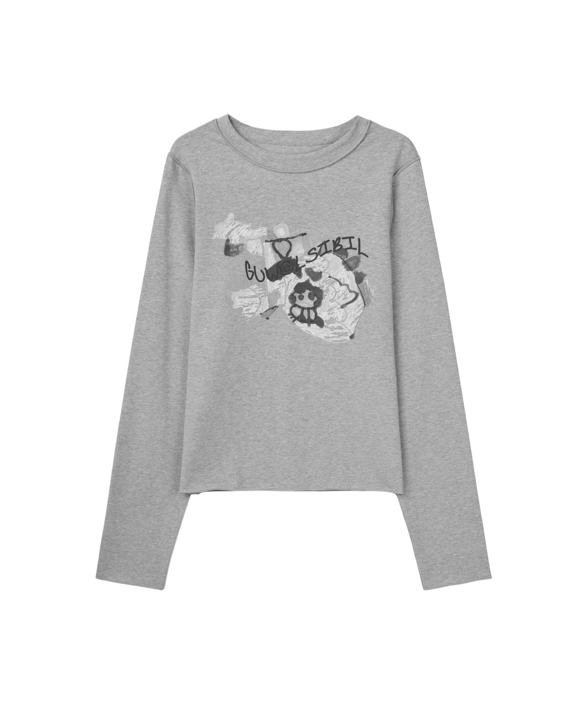 구월십일(GUWOLSIBIL) Children Reversible Print T-shirt Grey Melange