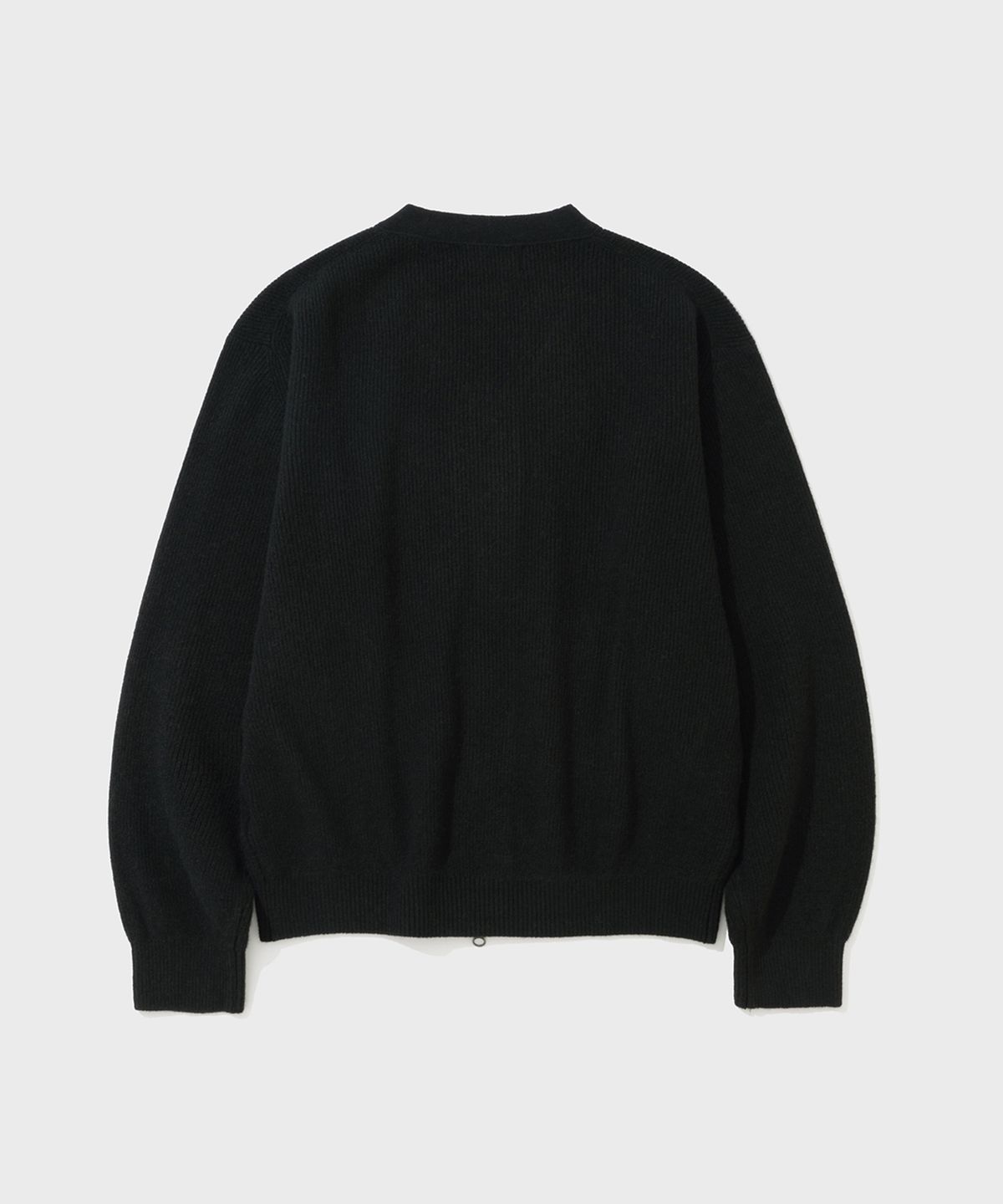 셔터(SHIRTER) WOOL CASHMERE ZIP CARDIGAN (BLACK)