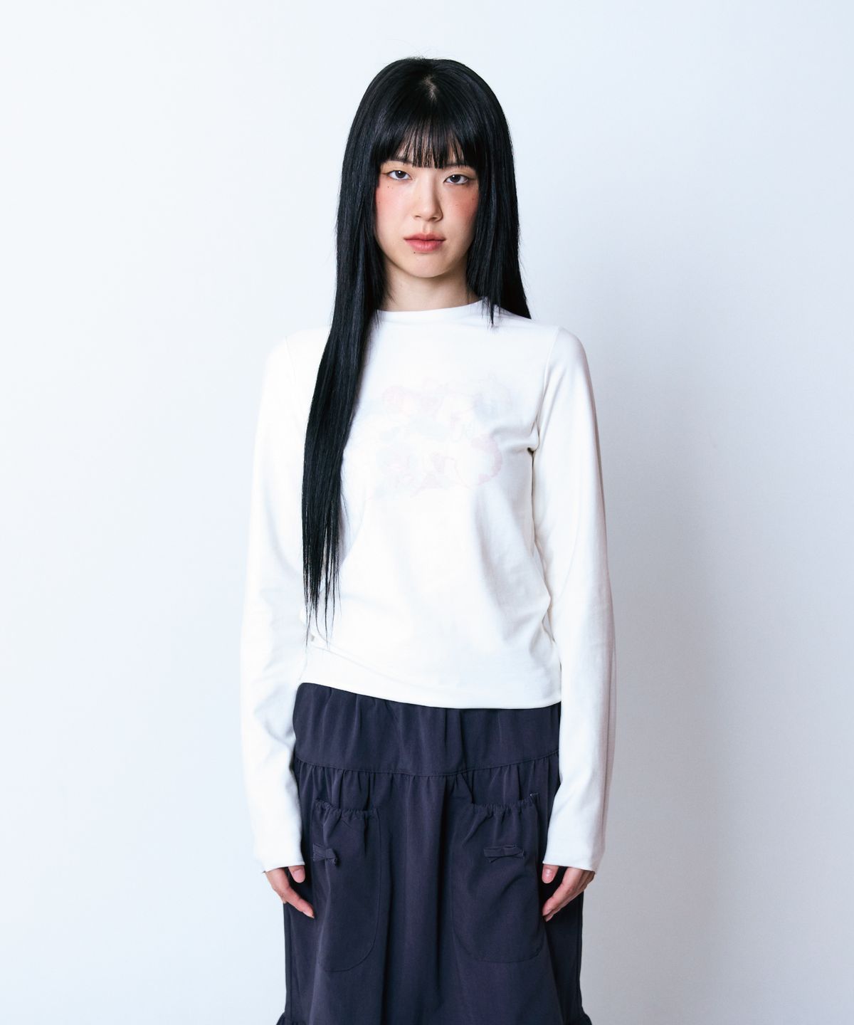 구월십일(GUWOLSIBIL) Children Reversible Print T-shirt Ivory
