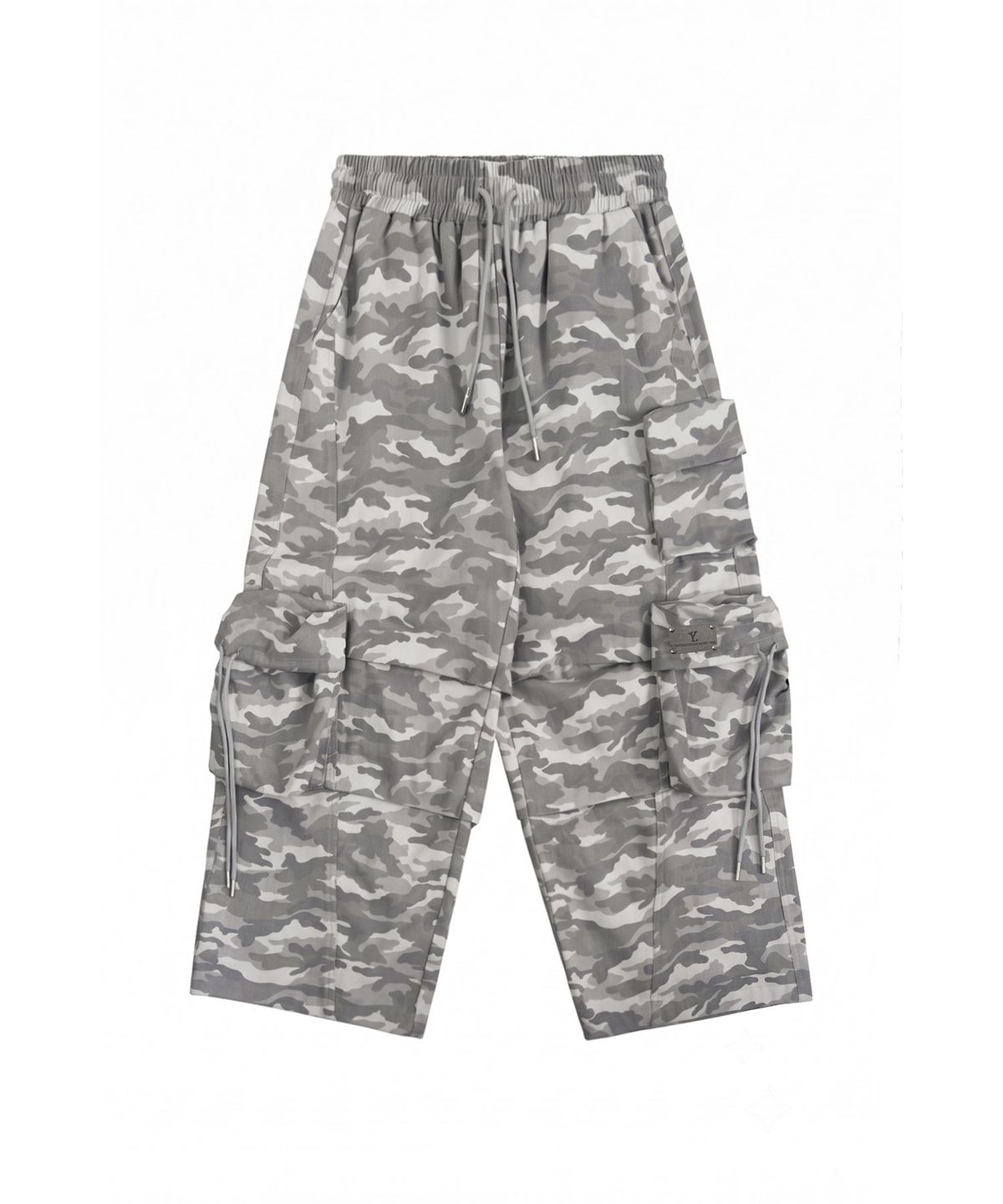 와이이이엘(YEEL) SOLID POCKET WIDE BANDING PANTS WHITE CAMO