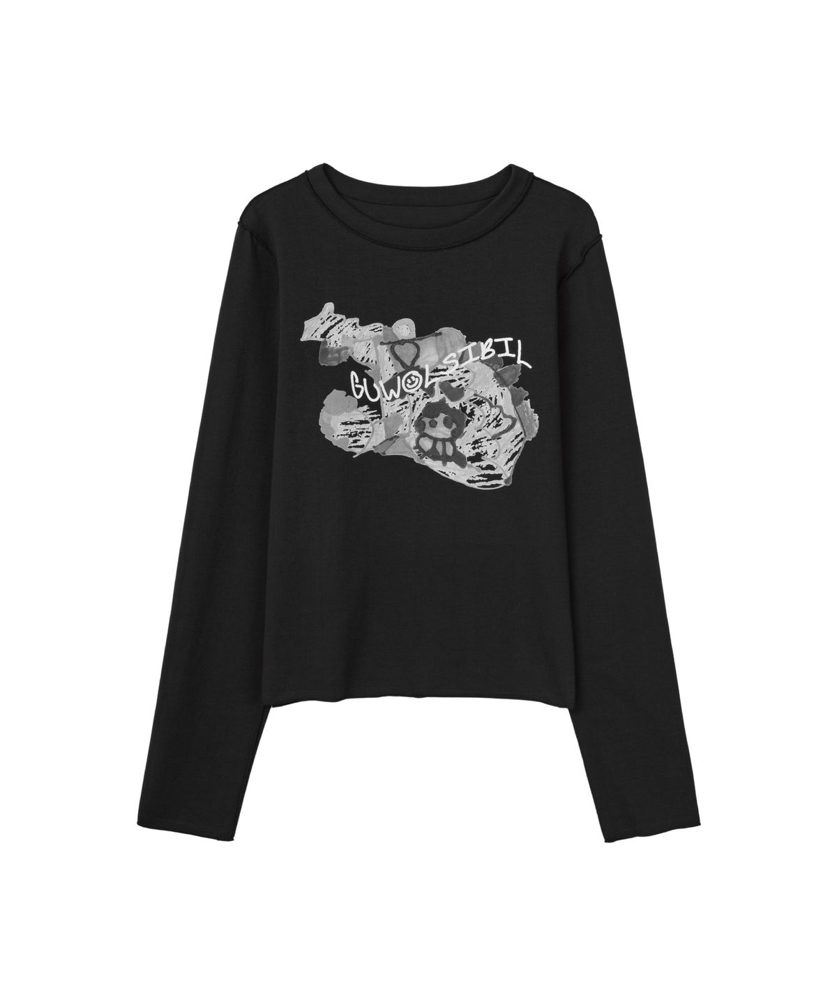 구월십일(GUWOLSIBIL) Children Reversible Print T-shirt Black
