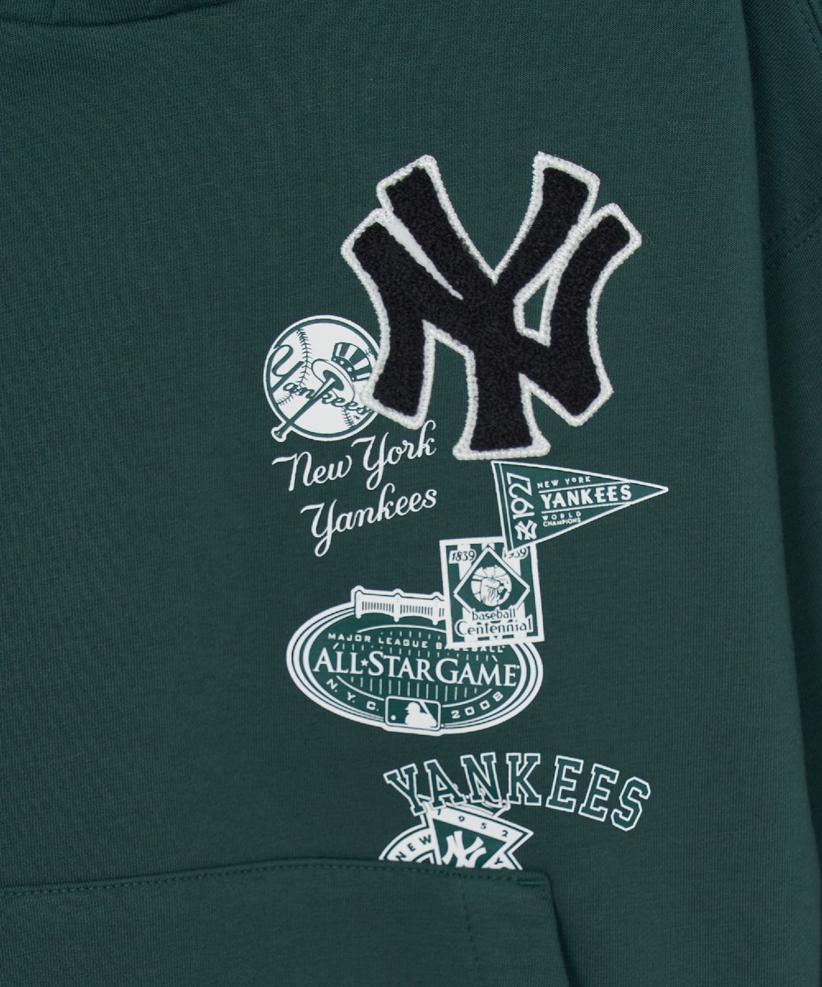 엠엘비 키즈(MLB KIDS) 스포티브 시그니처 기모 후드티 NY (Green)