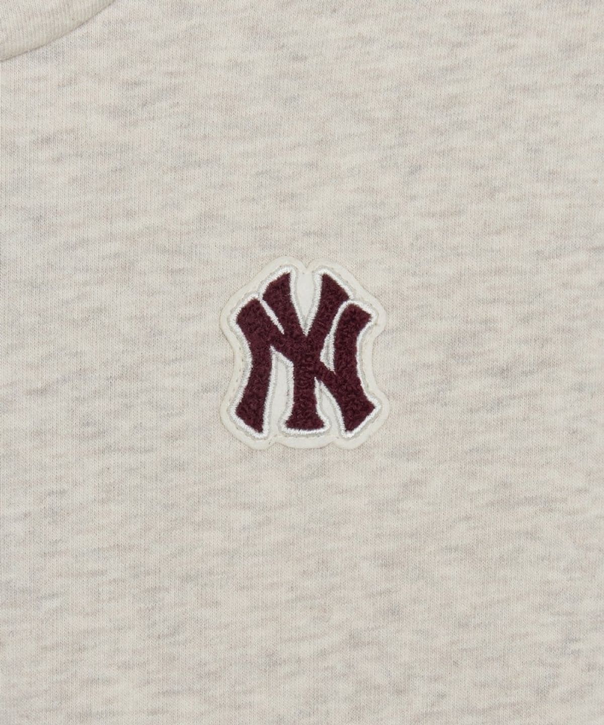 엠엘비 키즈(MLB KIDS) 스포티브 베이직 스몰로고 기모 후드티 NY (Oatmeal)