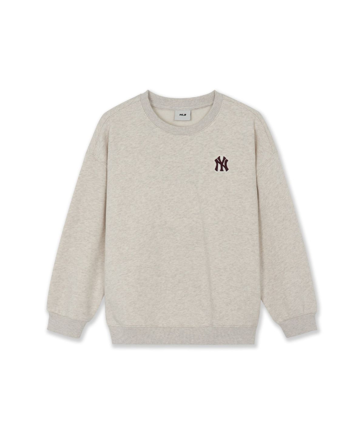 엠엘비 키즈(MLB KIDS) 스포티브 베이직 스몰로고 기모 맨투맨 NY (Oatmeal)
