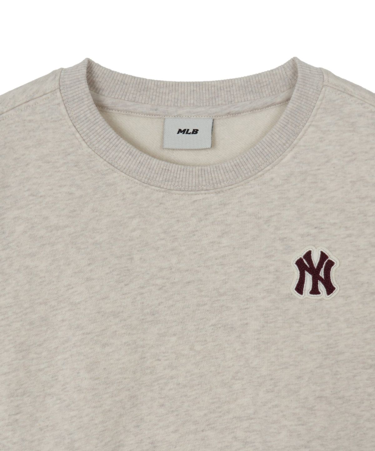엠엘비 키즈(MLB KIDS) 스포티브 베이직 스몰로고 기모 맨투맨 NY (Oatmeal)