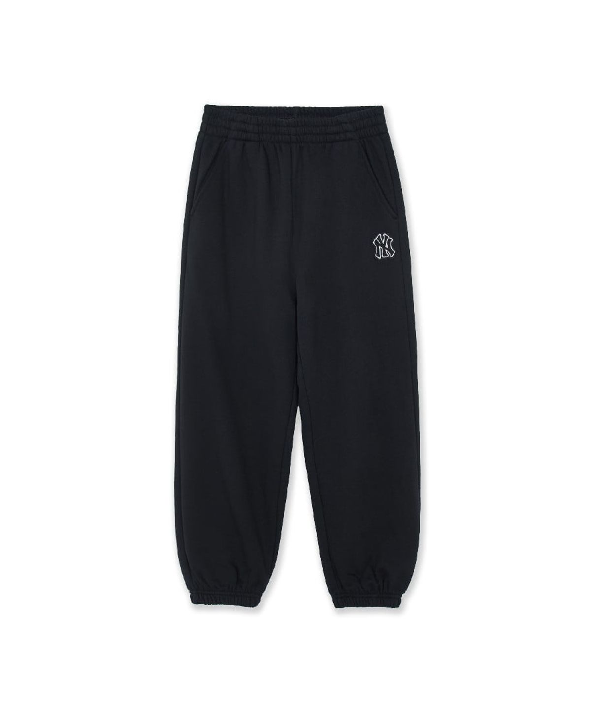 엠엘비 키즈(MLB KIDS) 스포티브 스몰로고 기모 루즈 조거 팬츠 NY (Black)