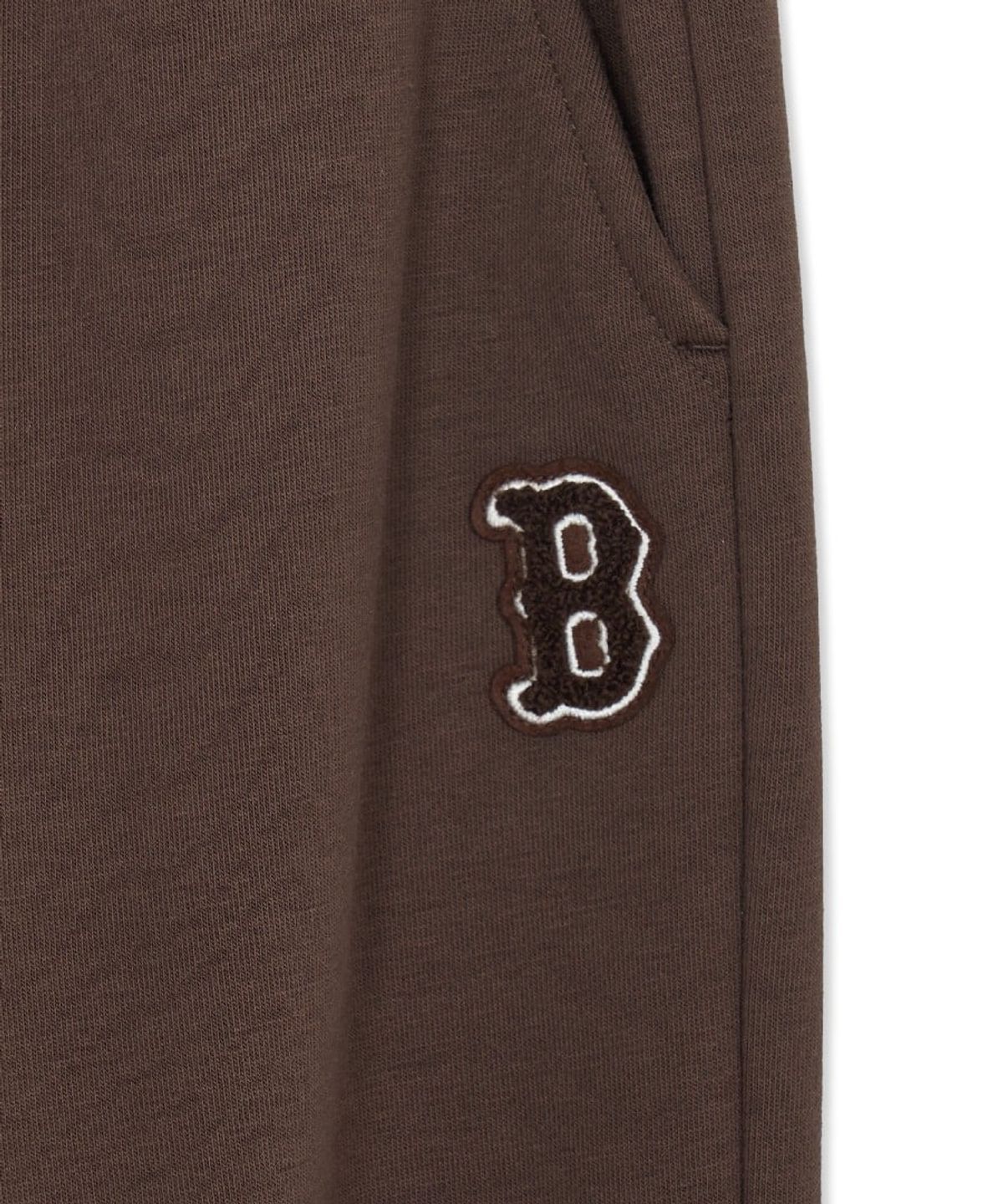 엠엘비 키즈(MLB KIDS) 스포티브 스몰로고 기모 루즈 조거 팬츠 BOS (D.Brown)