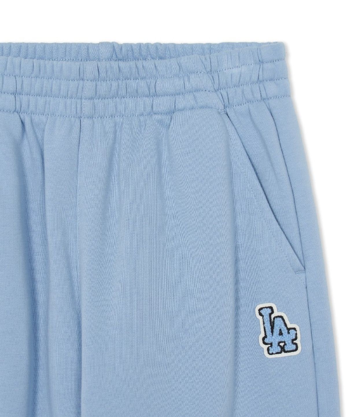 엠엘비 키즈(MLB KIDS) 스포티브 스몰로고 기모 루즈 조거 팬츠 LA (L.Blue)