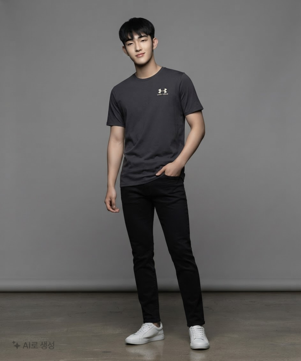 언더아머(UNDERARMOUR) 레프트 체스트 반팔티 44-46