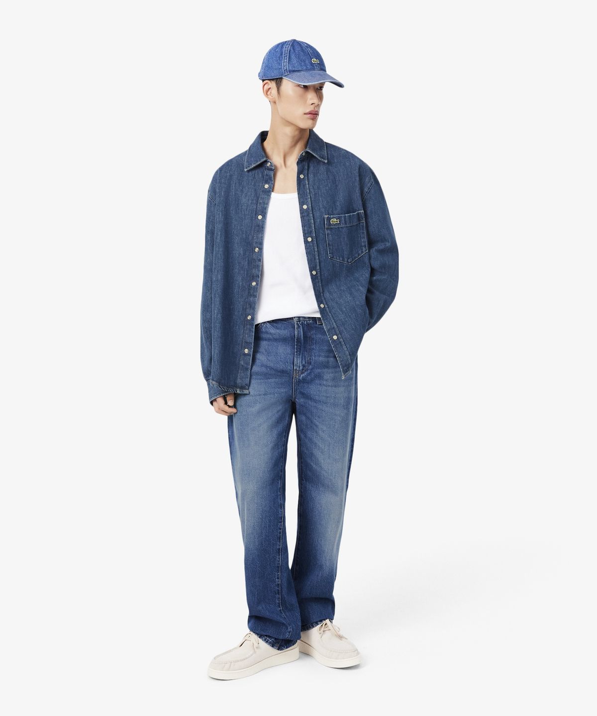 라코스테(LACOSTE) 여성 유니섹스 데님 6패널 캡 RK6362-56N MK9