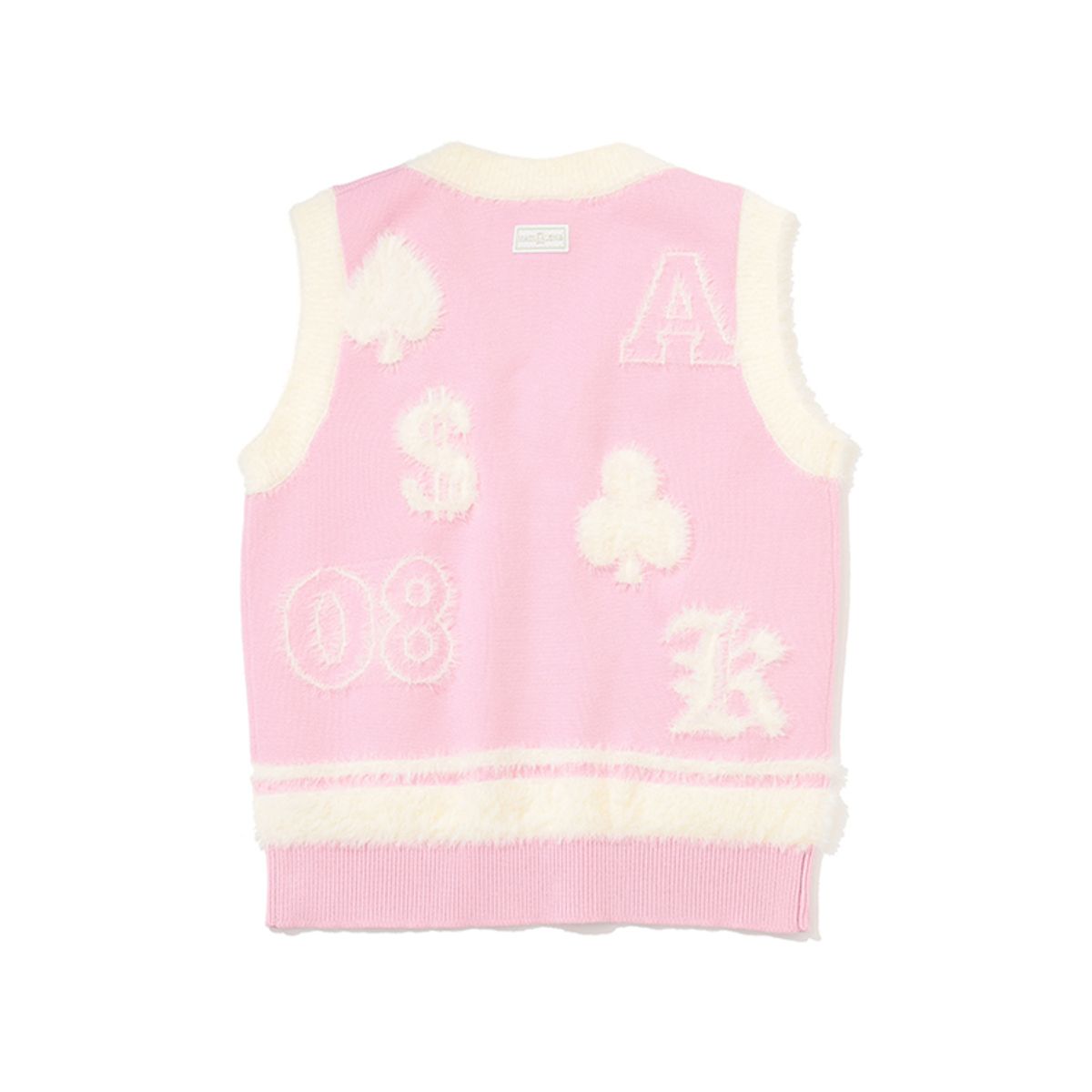 마크앤로나(MARK&LONA) W GN LOGO COMBI KNIT VEST LS3IV01F