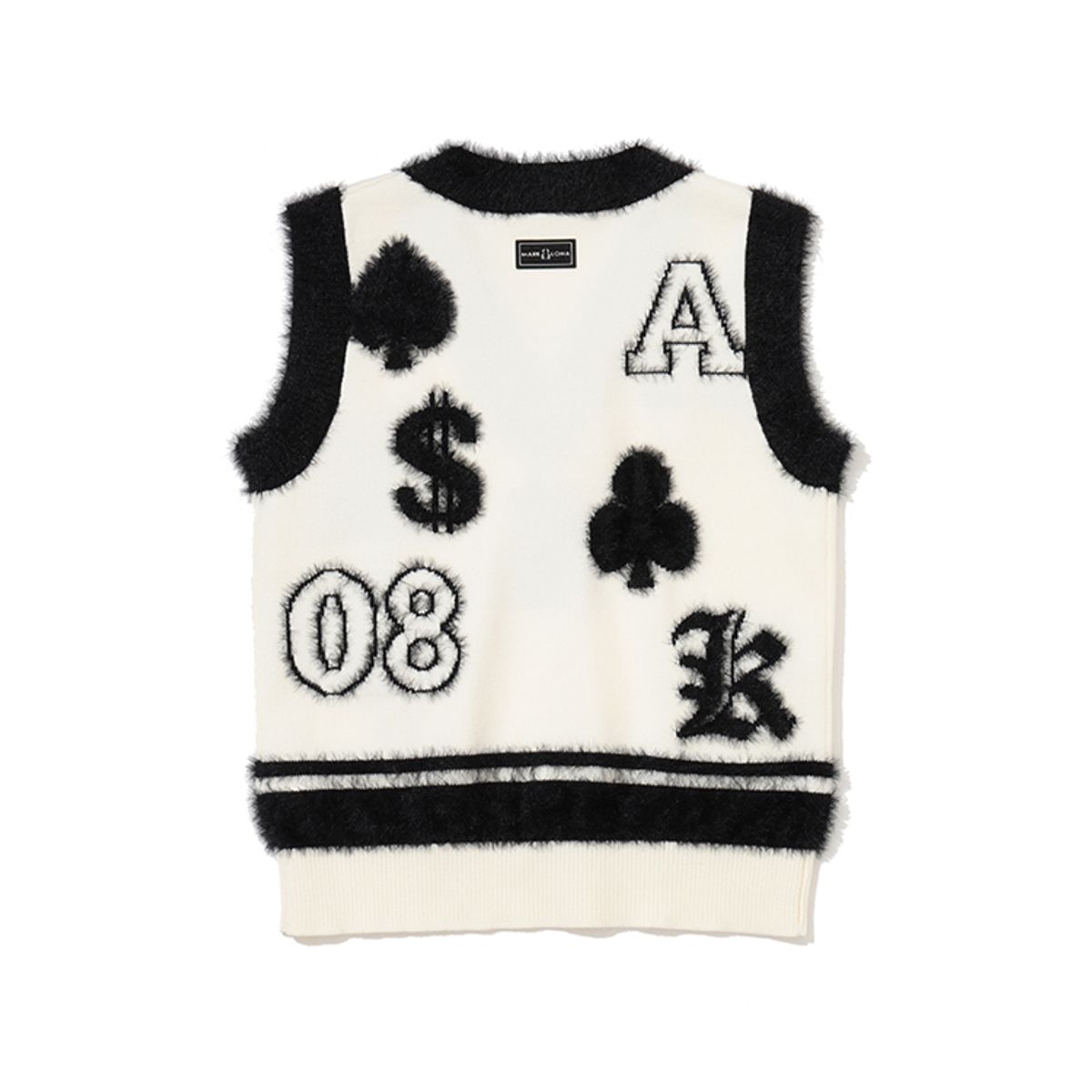마크앤로나(MARK&LONA) W GN LOGO COMBI KNIT VEST LS3IV01F
