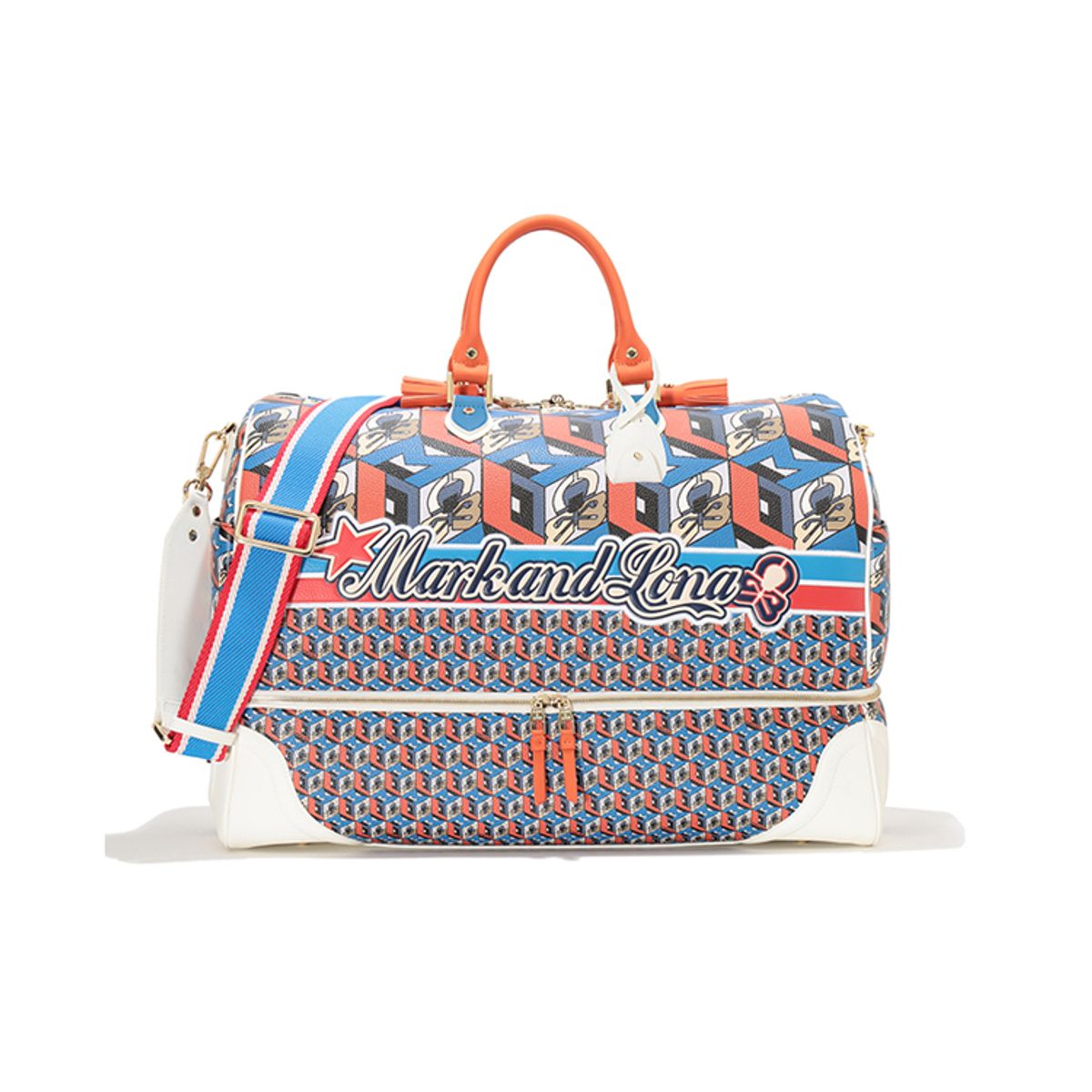 마크앤로나(MARK&LONA) U GN GEOMETRIC PATTERN BOSTON BAG LS3ZU11U