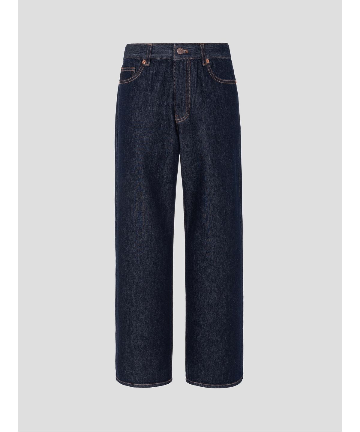 빈폴 레이디스(BEANPOLE LADIES) [Essential] 기모 생지 데님 스트레이트 팬츠  네이비 (BF6921E71R)