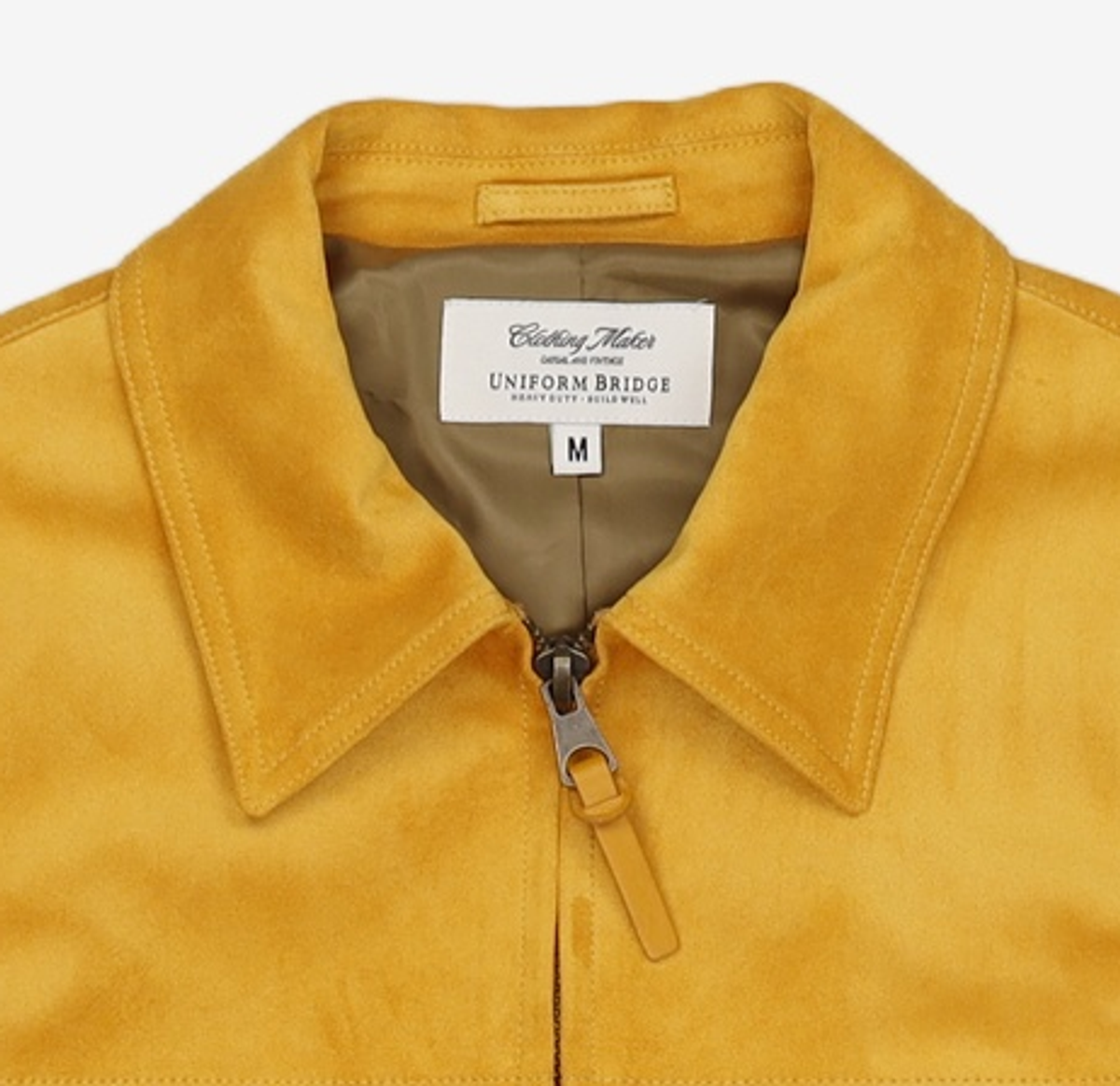유니폼브릿지(UNIFORM BRIDGE) faux suede zip-up jacket yellow M