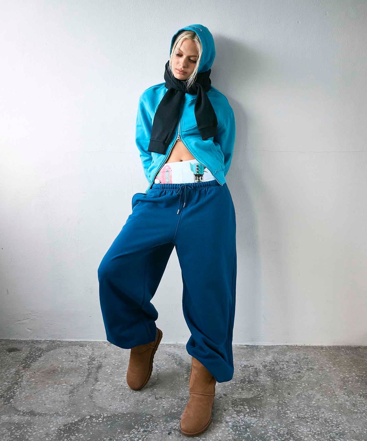 하이타이드 프랭키(HIGHTIDEFRANKIE) Cosmic Uniform Heart Zip-Up Hoodie Blue