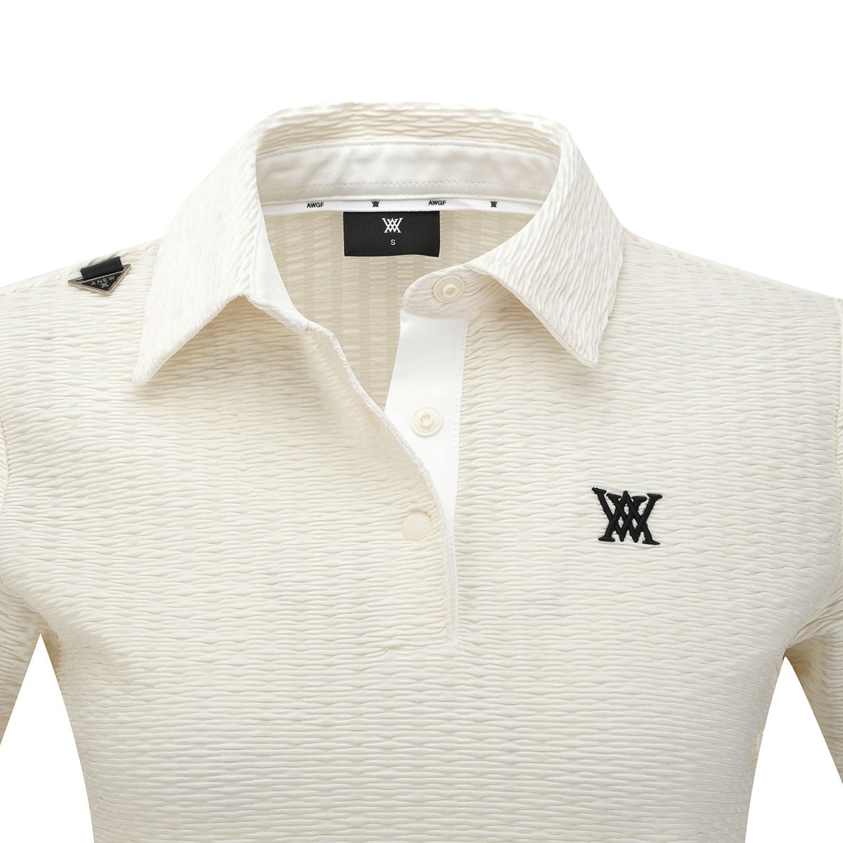 어뉴골프(ANEW GOLF) WOMEN WAVE TEXTURED TRANSITION SHORT SLEEVE T-SHIRT_CR