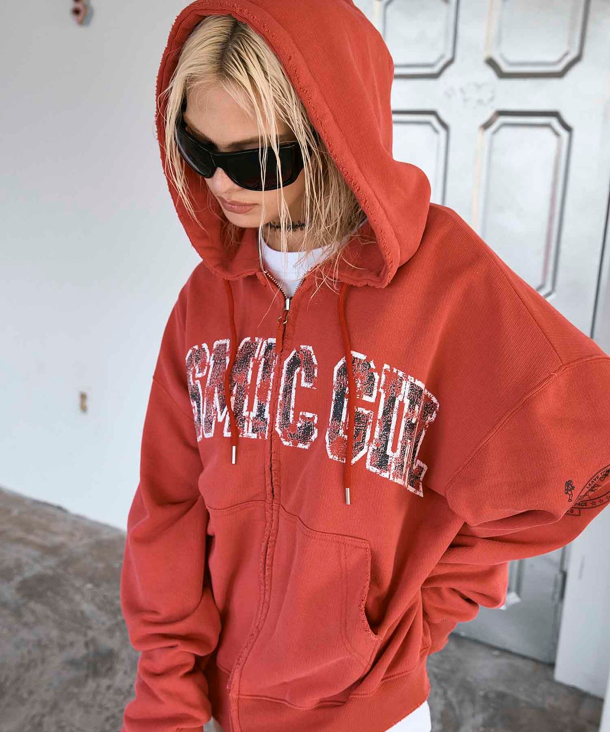하이타이드 프랭키(HIGHTIDEFRANKIE) Cosmic Girl Reversible ZipUp Hoodie Red