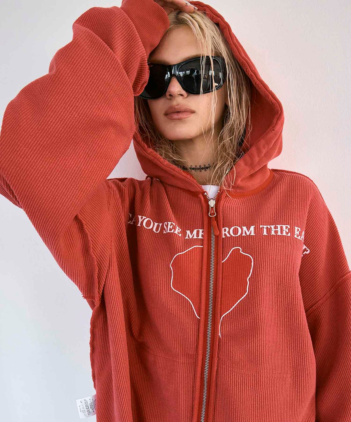 하이타이드 프랭키(HIGHTIDEFRANKIE) Cosmic Girl Reversible ZipUp Hoodie Red