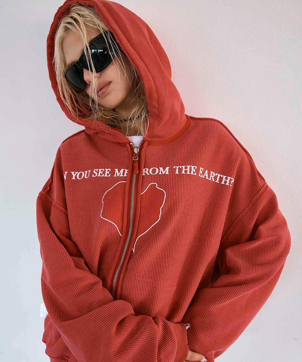 하이타이드 프랭키(HIGHTIDEFRANKIE) Cosmic Girl Reversible ZipUp Hoodie Red