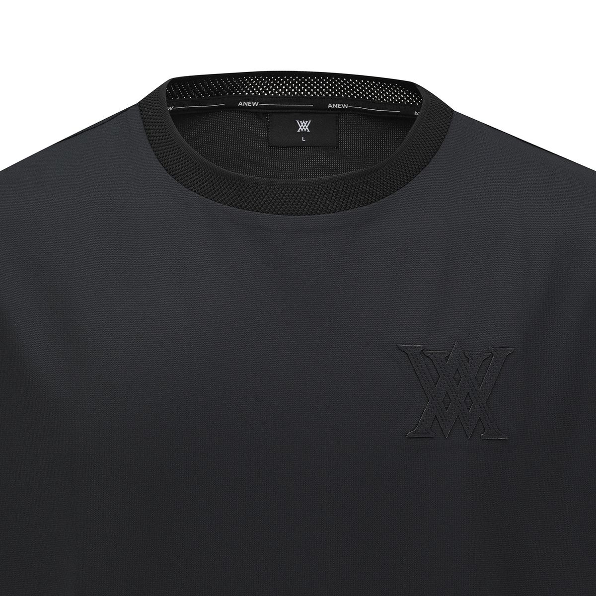 어뉴골프(ANEW GOLF) MEN ROUND SHORT T-SHIRT_BK