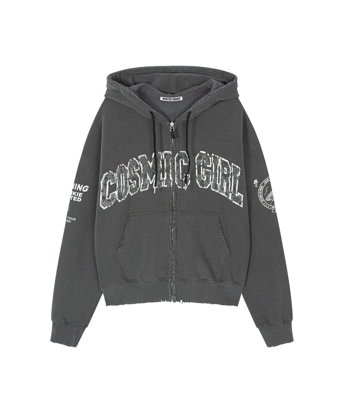 하이타이드 프랭키(HIGHTIDEFRANKIE) Cosmic Girl Reversible ZipUp Hoodie Charcoal