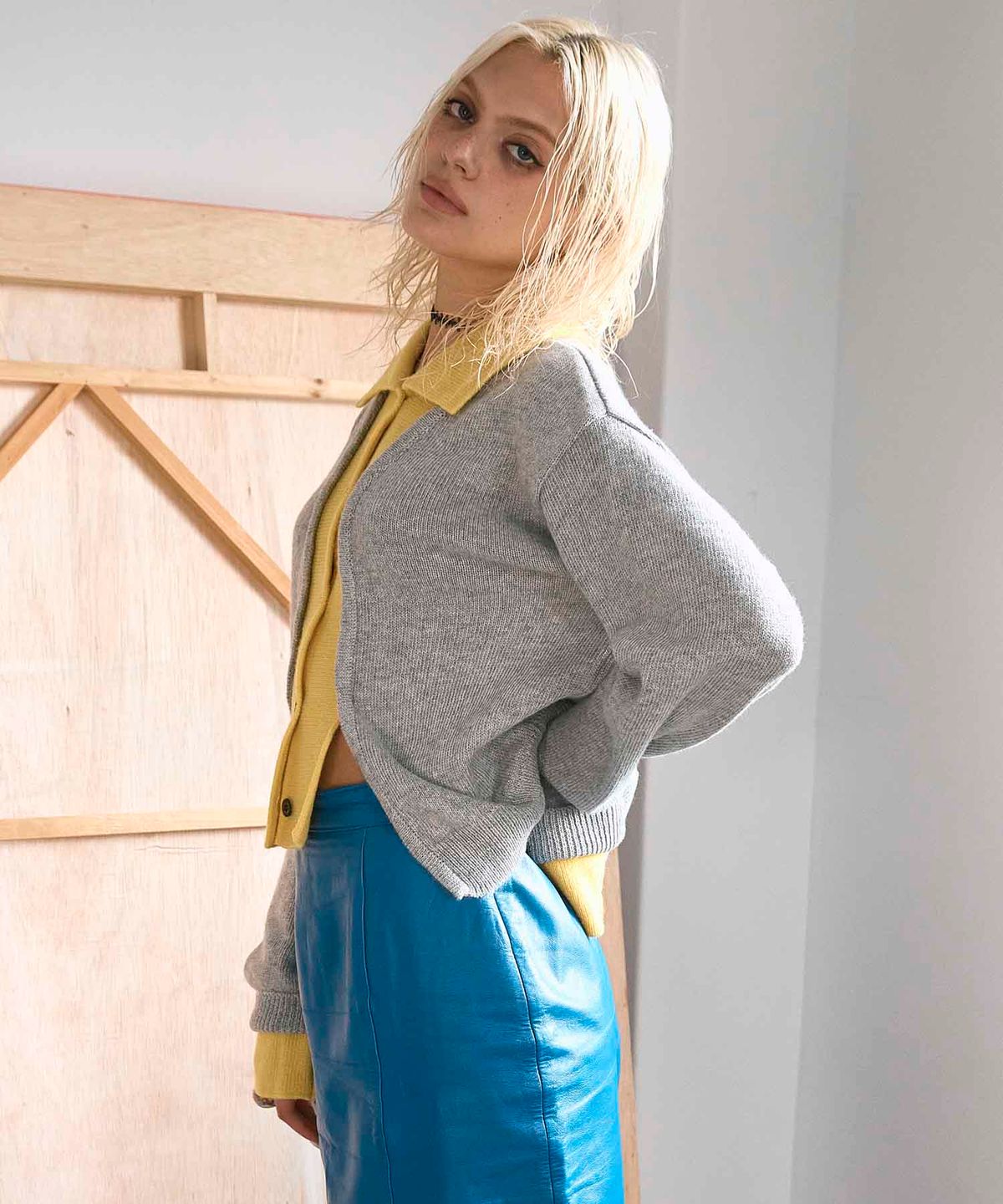 하이타이드 프랭키(HIGHTIDEFRANKIE) Cosmic Girl Layered Cardigan Grey