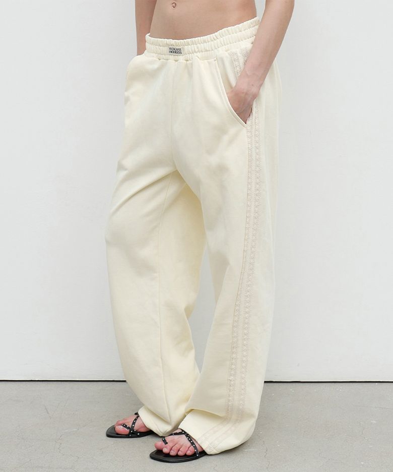 Lace Line 2way Jogger - Cream