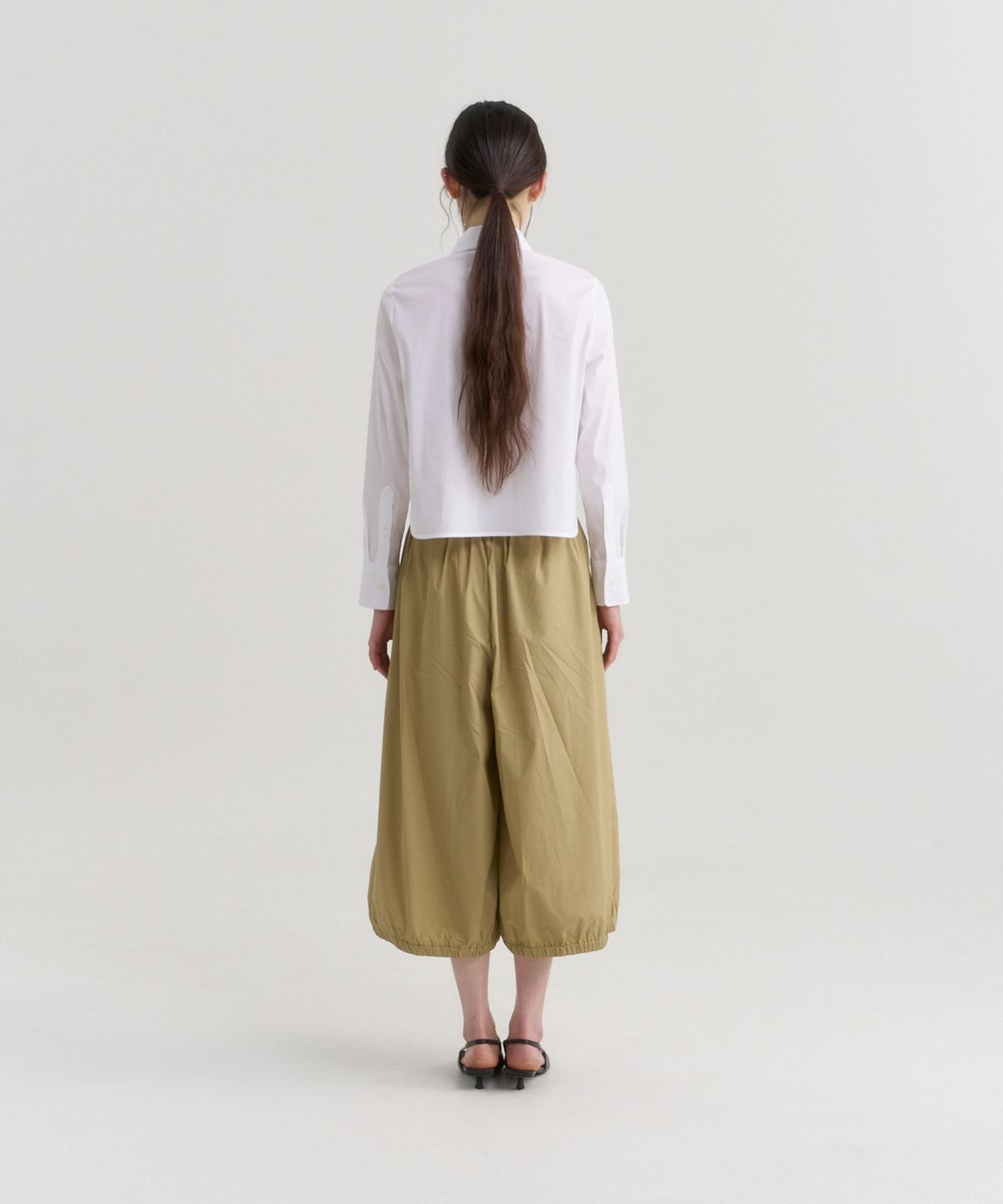 티백(TIBAEG) 크로에 크롭 셔츠 아이보리 CROE SH