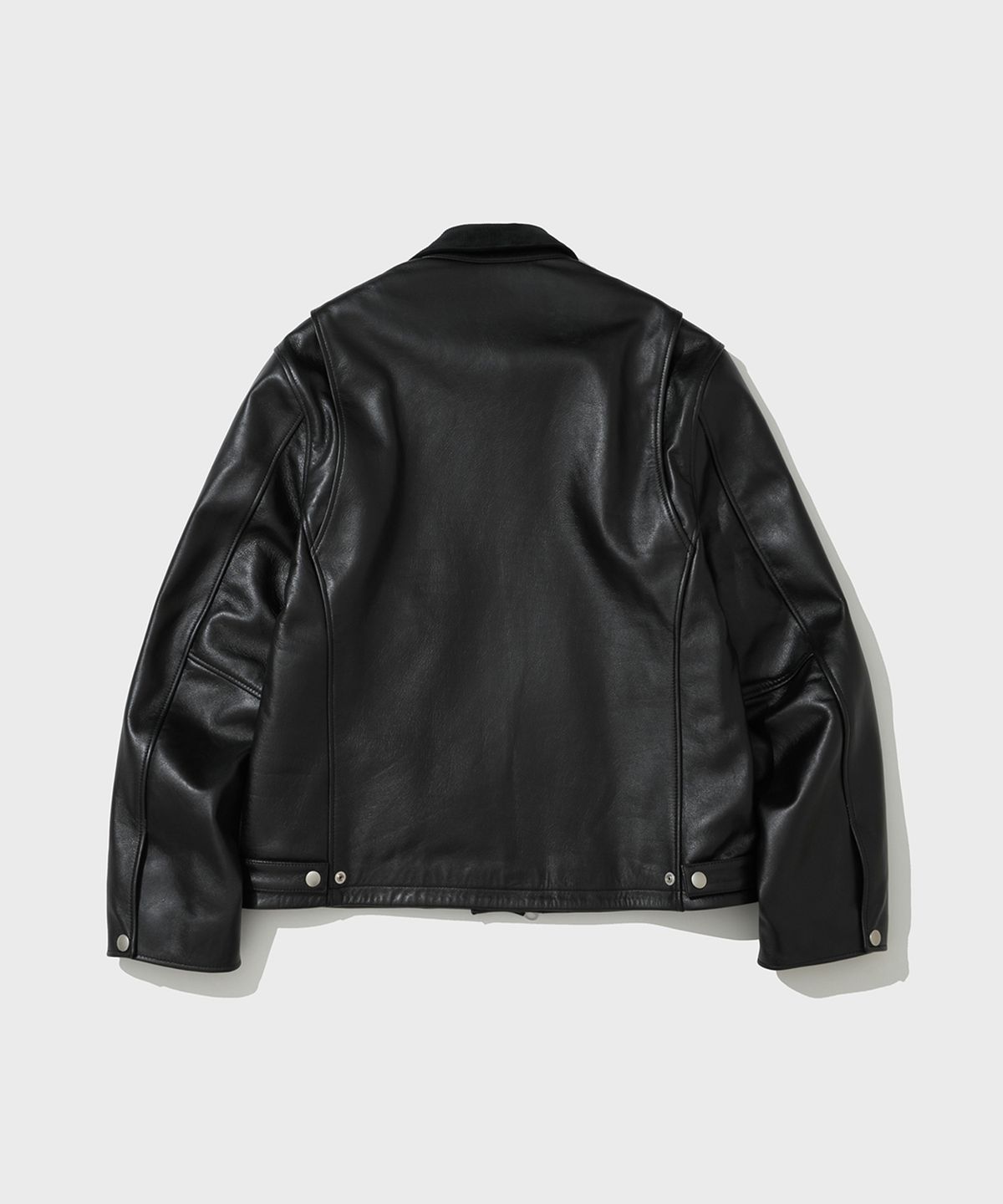 셔터(SHIRTER) LEATHER BIKER JACKET (BLACK)