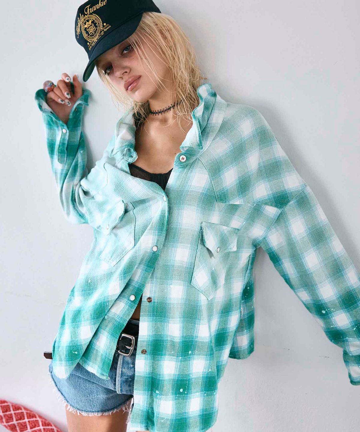 하이타이드 프랭키(HIGHTIDEFRANKIE) Painted Western Shirt Green