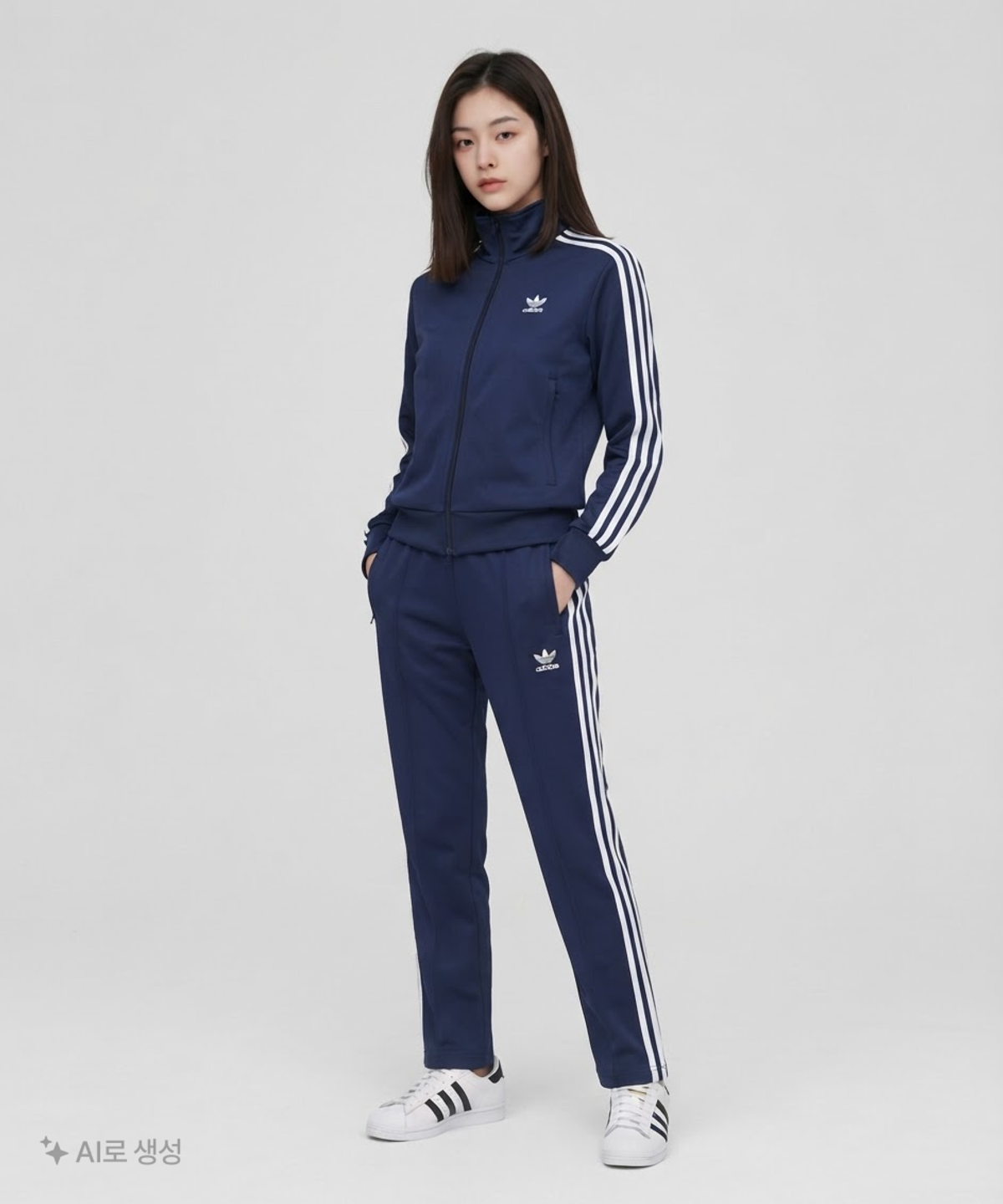 아디다스(ADIDAS) 모던 유로파 트랙팬츠 - 네이비:화이트 / GJ6746 S
