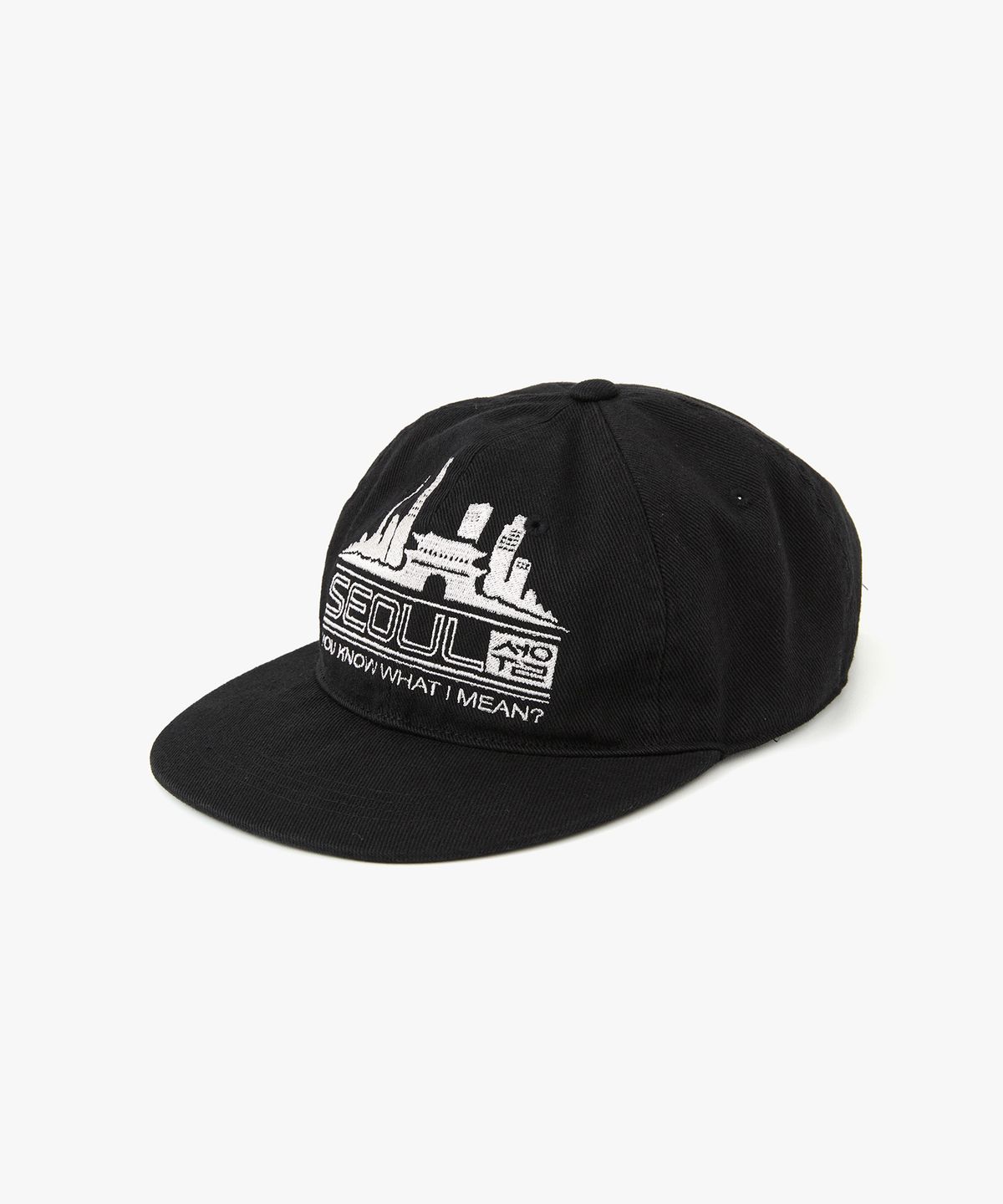 더블유엠씨(WMC) [담OOTD x WMC] 그래픽 6패널 트럭커 캡_BLACK