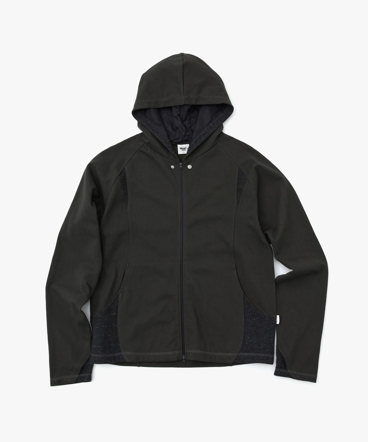 더블유엠씨(WMC) [담OOTD x WMC] 커브드 라인 후드집업_CHARCOAL GREY